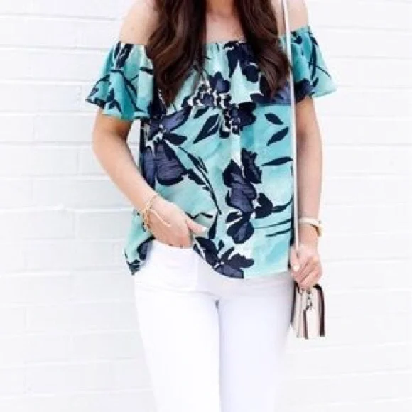 Anthropologie Maeve Islander Off The Shoulder Top Size XXS - Picture 2 of 7